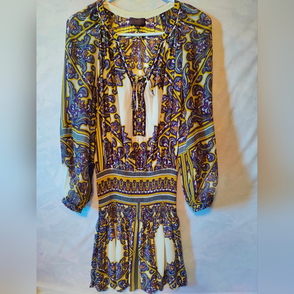 Hale Bob Multicolor Long Sleeve Dress